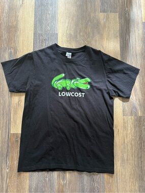 Lowcost Green Graphic Tee - Black